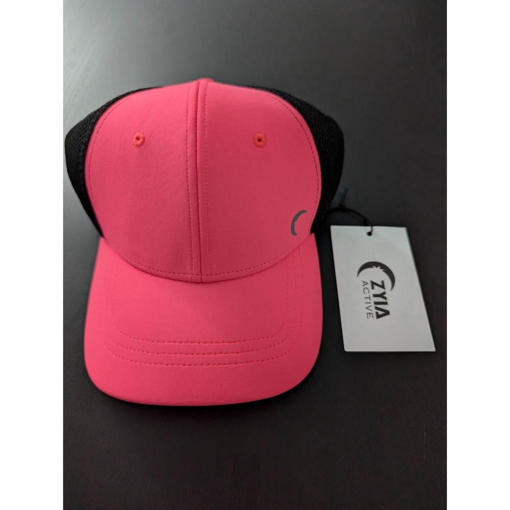 Unisex NWT "Zyia Active Luxe Hat" pink/black/adjustable